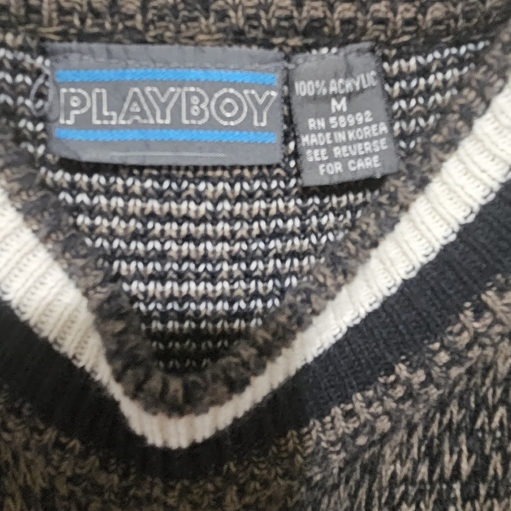 Playboy vintage/ sweater Men's / retro style / 80s and 90s / Size M - Picture 4 of 9
